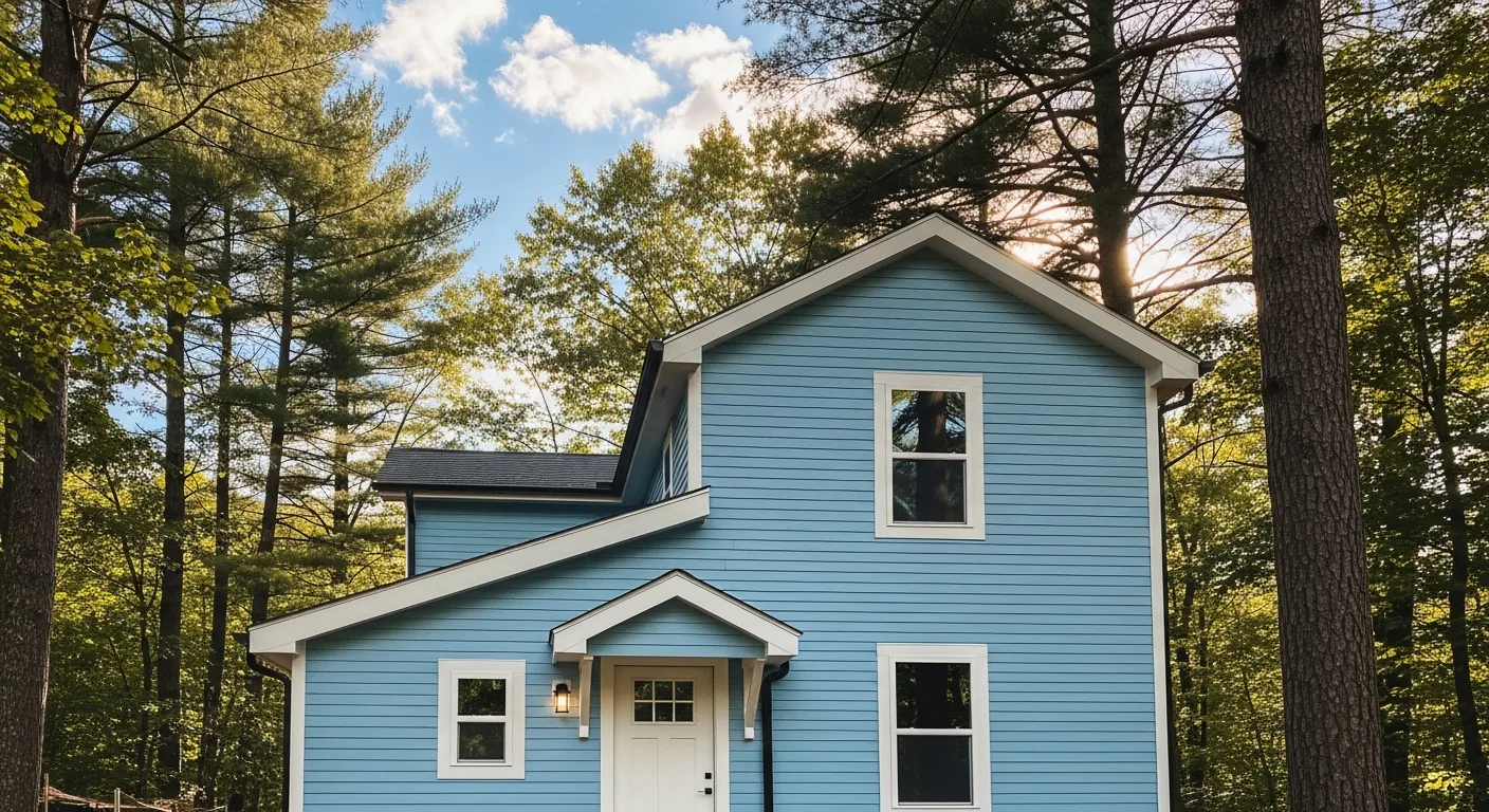 A well-kept home exterior in a small Pennsylvania town — the kind of property we paint in Waymart